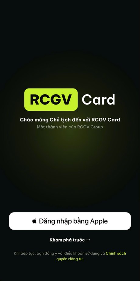 Màn chào mừng RCGV Card